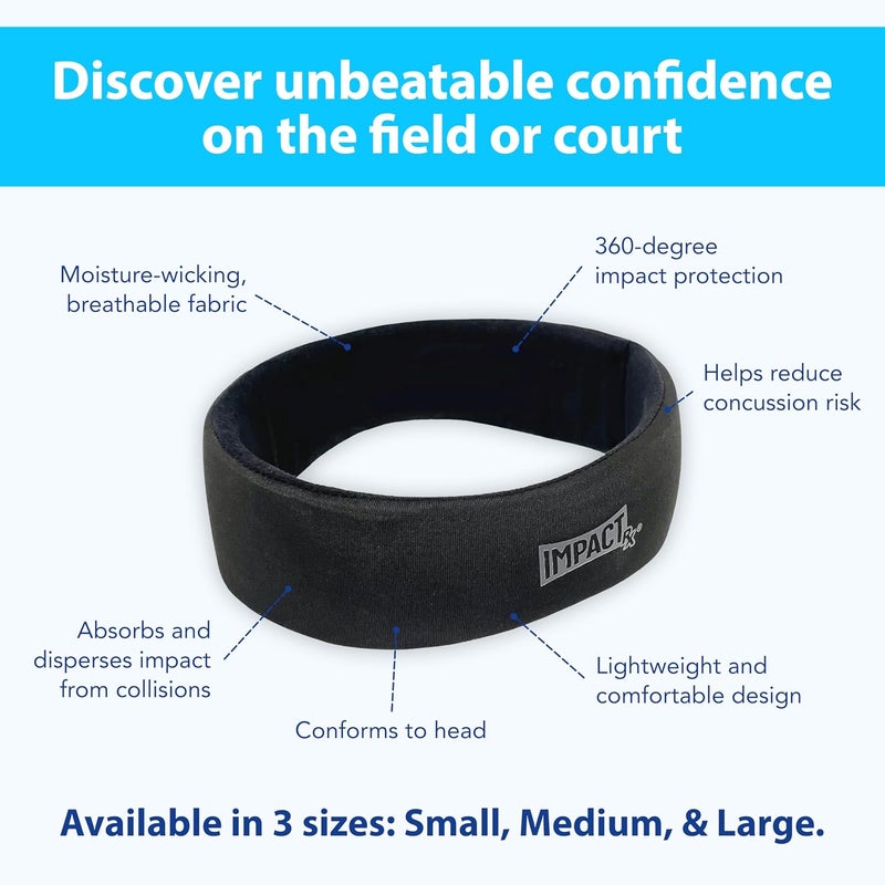 SleepRight ImpactRx Head Guard – Protective Sports Headband for Soccer, Basketball, and More – 360-Degree Impact Protection, Moisture-Wicking Fabric – Available in Small, Medium, Large - Image 2